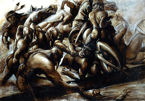 amerca_annunciazione-leonardo-uffizi_louvre_inquinamento_ossigeno_cavalli_battaglia_armi_fuoco_anidridecarbonica_nuvole_pioggeacide_atmosfera_-d